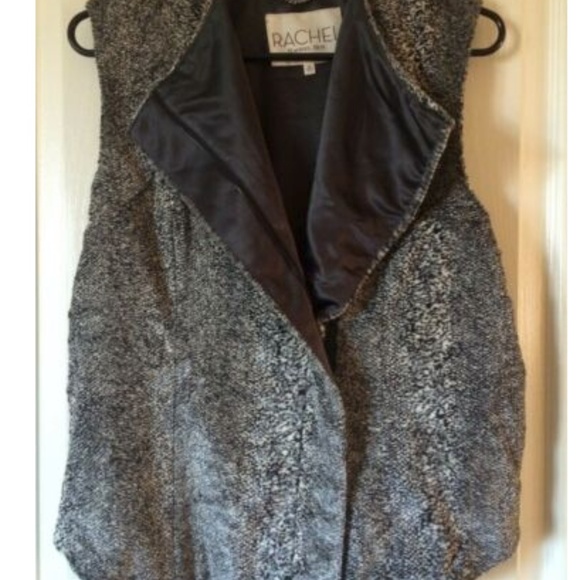 Rachel Roy | Faux Fur Asymetrical Zip-Front Vest - Picture 7 of 7